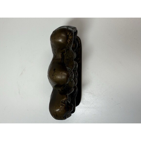 Vintage Brass Hear No Evil Speak No Evil See No Evil 3 Wise Monkeys Figurine - Picture 5 of 8